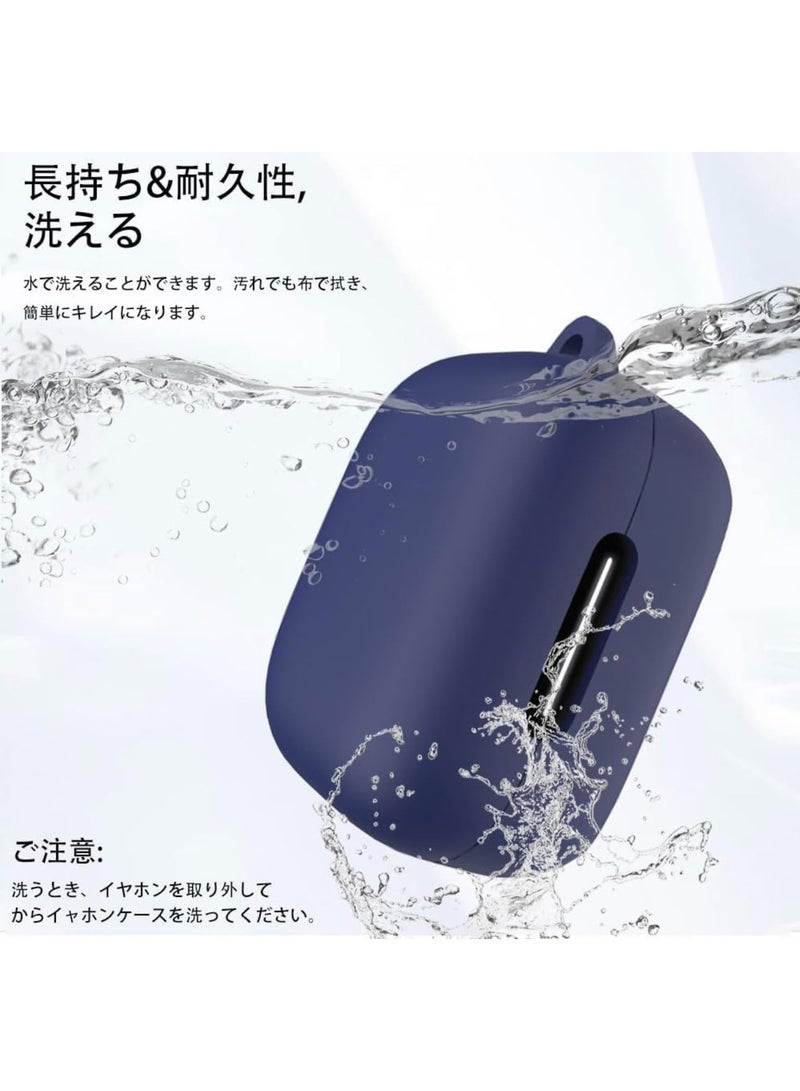 فكرة متوافق مع غطاء Anker Soundcore R50i NC/Anker P30i، غطاء واقي من السيليكون الناعم المقاوم للصدمات، سماعات أذن لاسلكية مع حلقة تثبيت، مصباح LED أمامي مرئي (أزرق) - Image 3